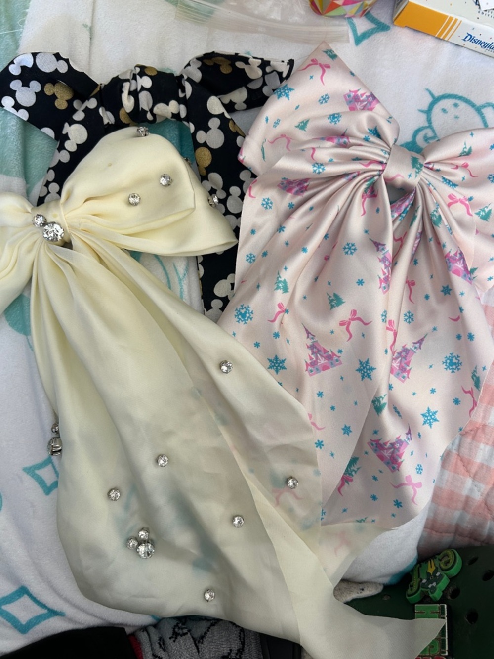 Disney girls bows and headband lot NEW UNUSED